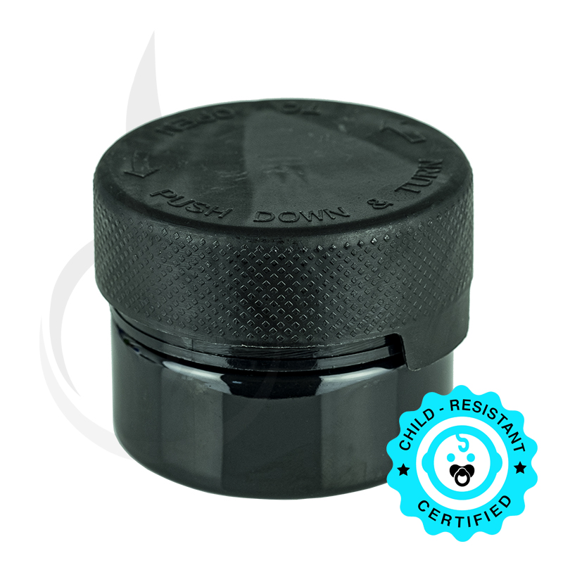 1oz PET Plastic Aviator Series by Chubby Gorilla TE/CRC Solid Black w/Solid Black Cap(500/case)