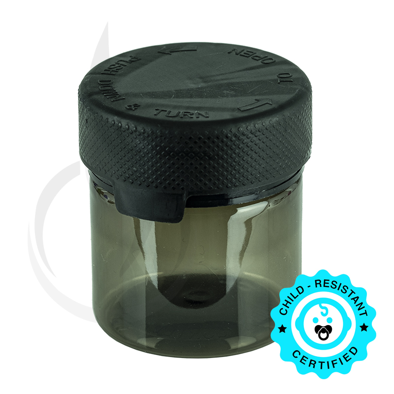 2oz PET Plastic Aviator Series by Chubby Gorilla TE/CRC Translucent Black w/Solid Black Cap(500/case)