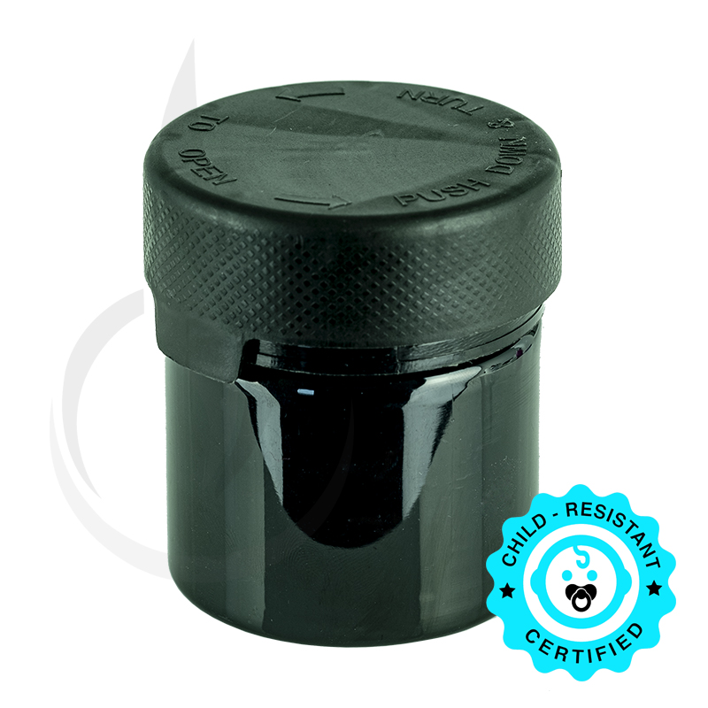 2oz PET Plastic Aviator Series by Chubby Gorilla TE/CRC Solid Black w/Solid Black Cap(500/case)