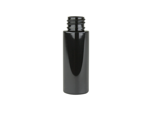 1oz Black PET Cylinder 20-410