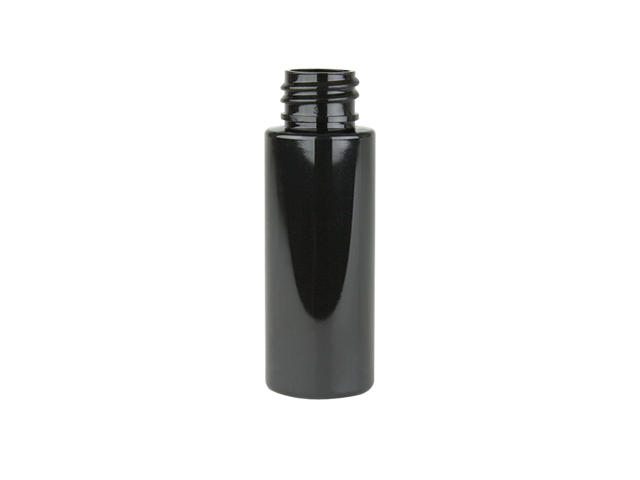 1oz Black PET Cylinder 20-410