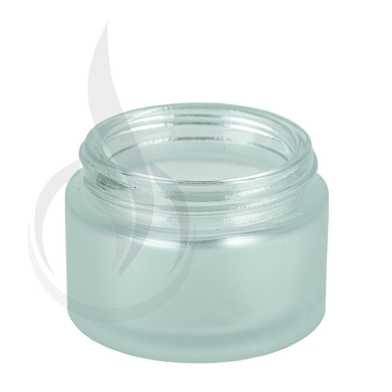 1oz Frosted Clear Glass SS Jar 48-400(180/cs)