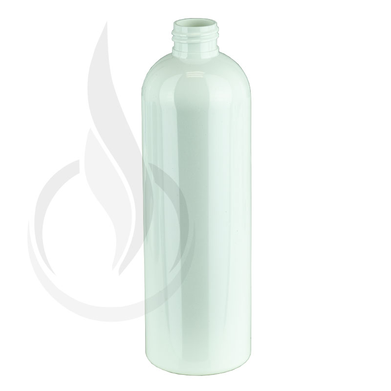 12oz White Cosmo Round PET Bottle 24-410(270/cs)