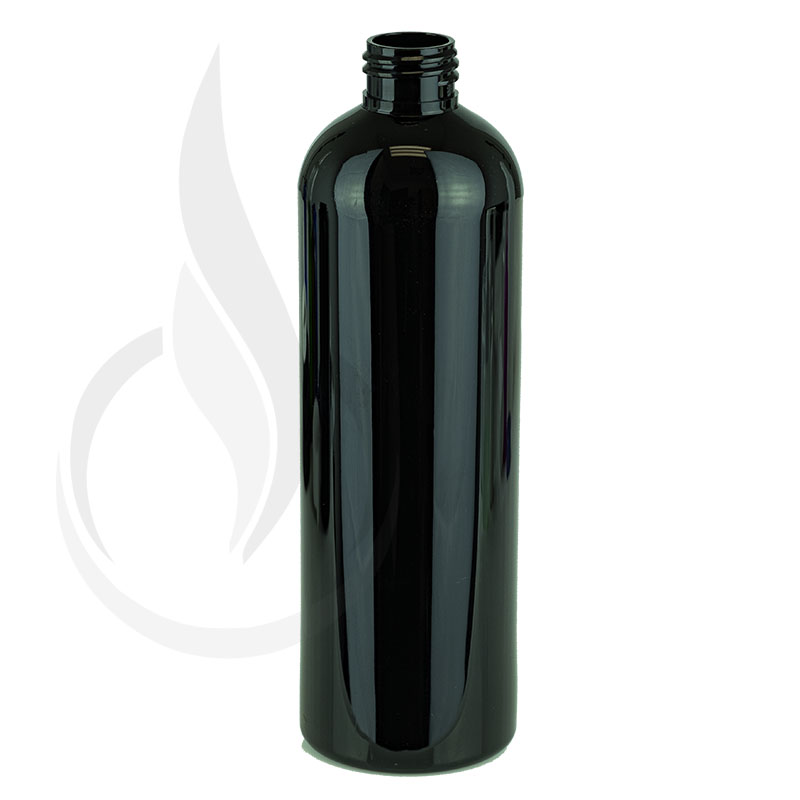 12oz BLACK Cosmo Round PET Bottle 24-410(2520/cs)
