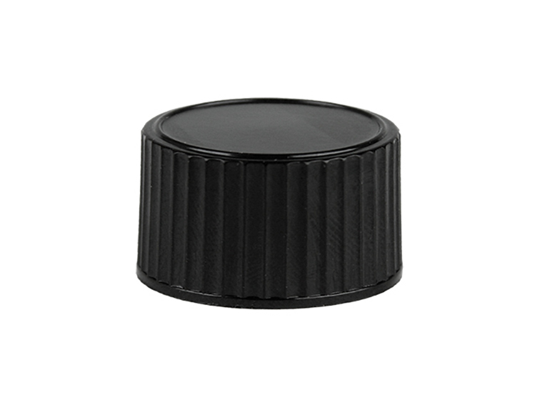 Black CT Closure Phenolic Lid Ribbed w/ Polycone Liner 20-400(5000/case)