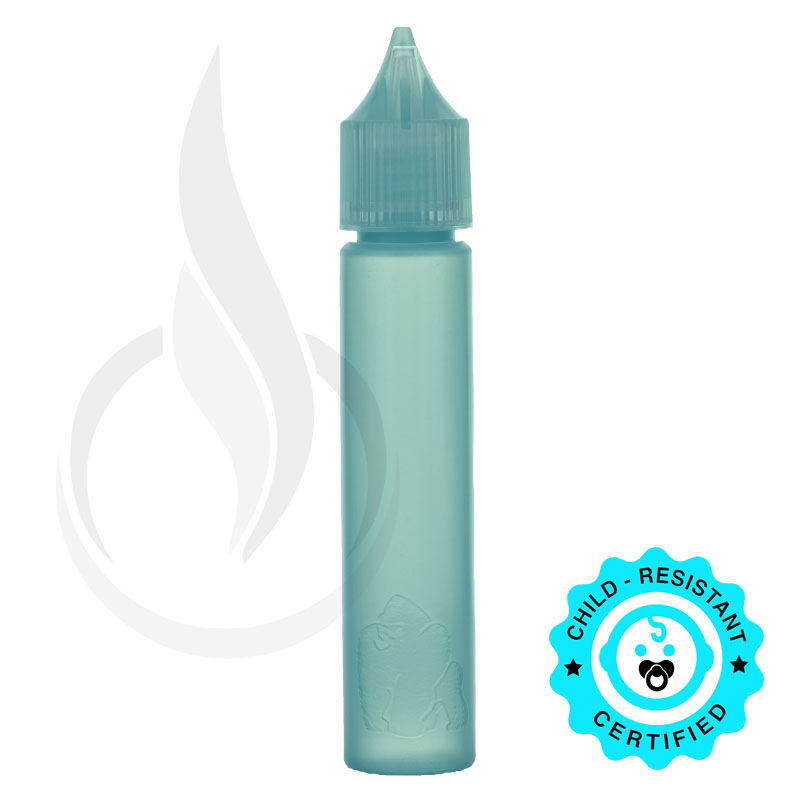 30ML LDPE Plastic TRANSPARENT BLUE CHUBBY GORILLA W/CRC BLUE CAP