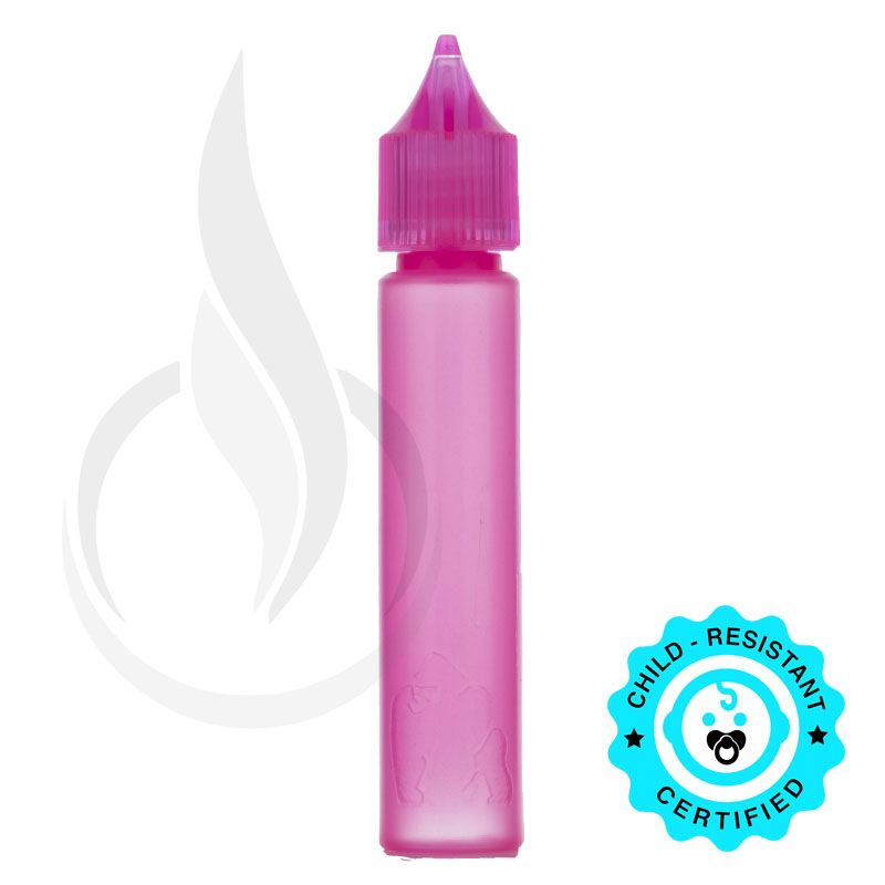 30ML LDPE Plastic TRANSPARENT PINK CHUBBY GORILLA W/CRC PINK CAP