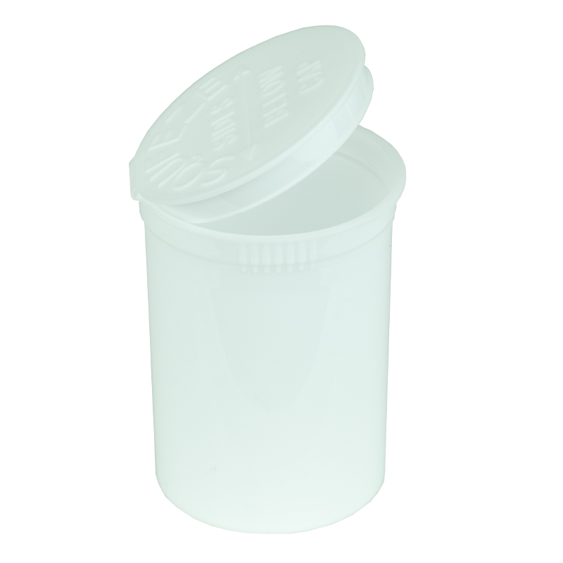 30 Dram Silver Opaque Plastic Pop Top Container, 150/cs