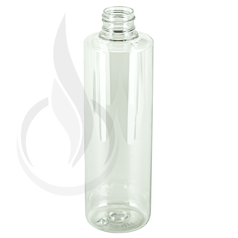 8oz Clear PET Cylinder Bottle 24-410(126/cs)