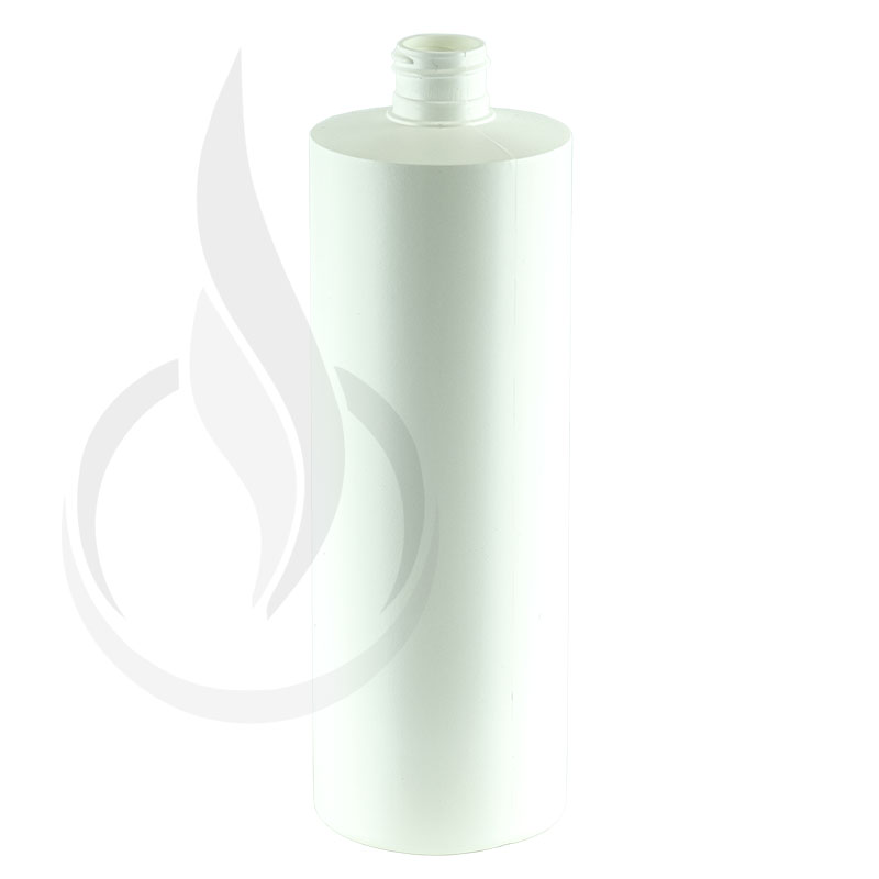 16oz White HDPE Plastic Cylinder Round Bottle 24-410(180/cs)