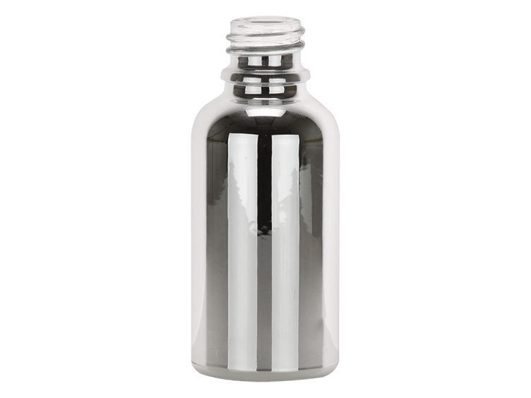 30ml Silver Euro Round Glass Bottle 18-410