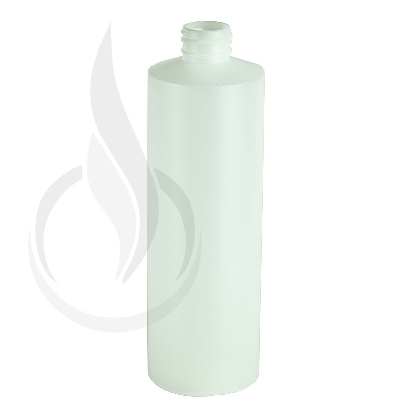 16oz Natural HDPE Plastic Cylinder Round Bottle 28-410(153/cs)