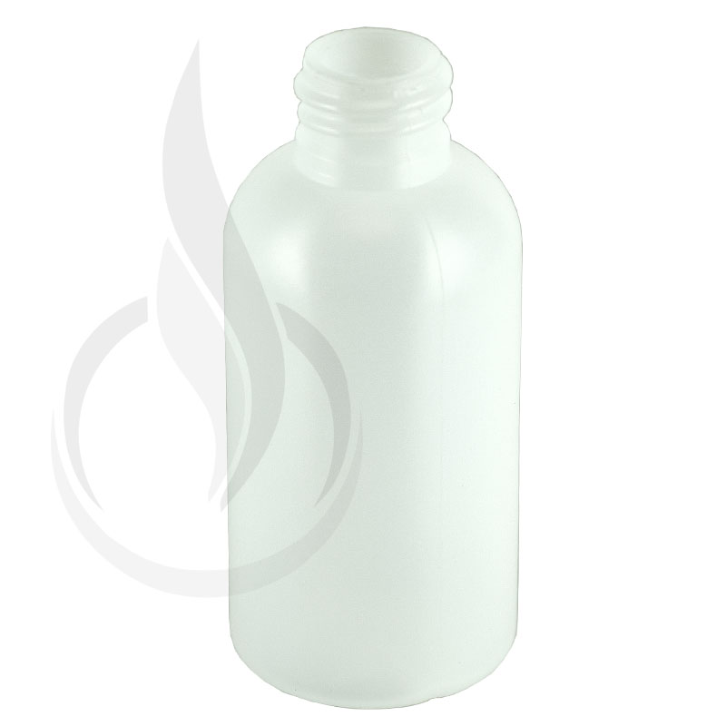 2oz Natural HDPE Plastic Boston Round Bottle 20-410(900/cs)