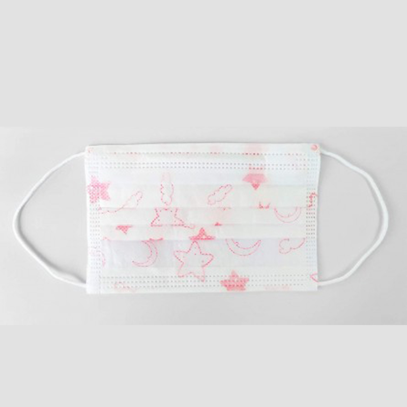 Disposable 3PLY Kid Face Mask (50 PCS) -Pink Stars