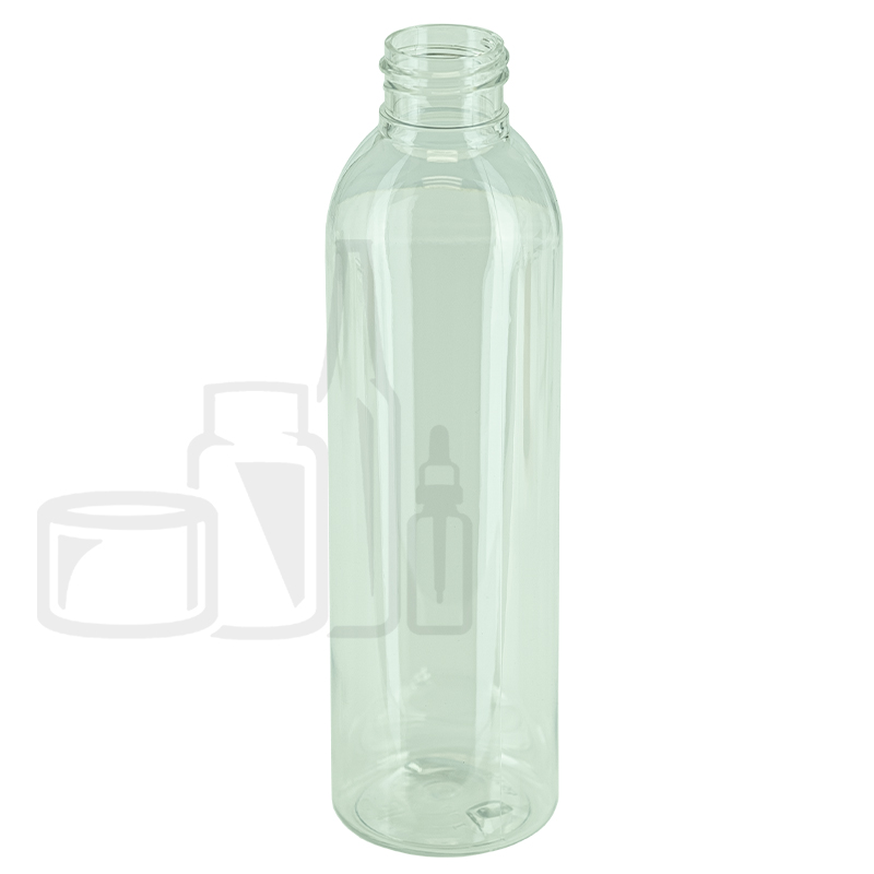 6oz Clear Cosmo Round PET Plastic Bottle 24-410(507/case)