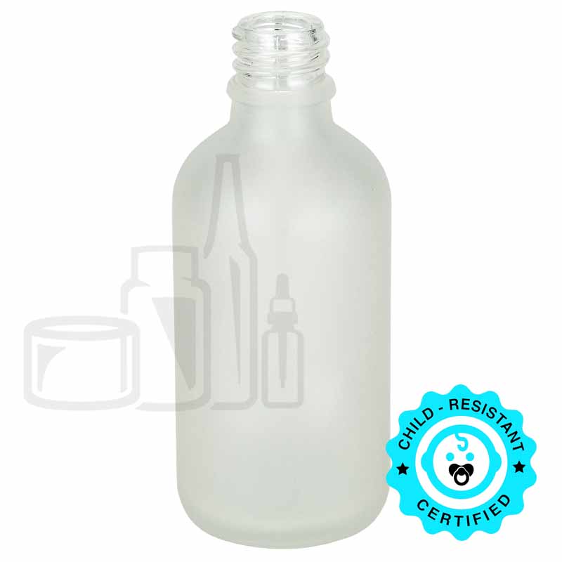 60ml Frosted Clear Glass Euro Bottle 18-415(240/case)