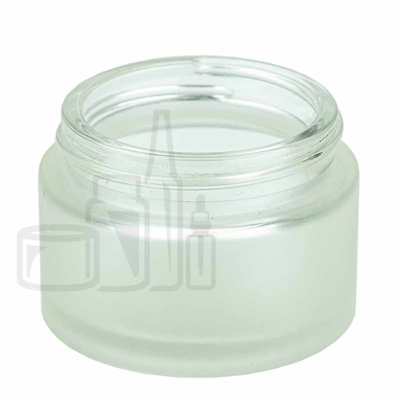 1oz Frosted Clear Glass SS Jar 48-400(180/cs)