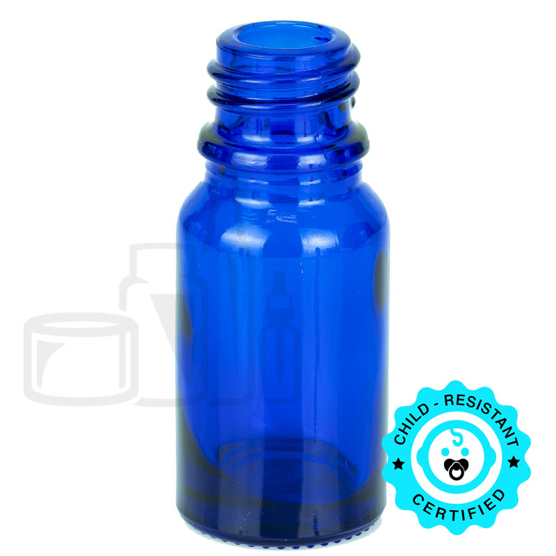 10ml Cobalt Blue Euro Round Glass Bottle 18-415(768/case)
