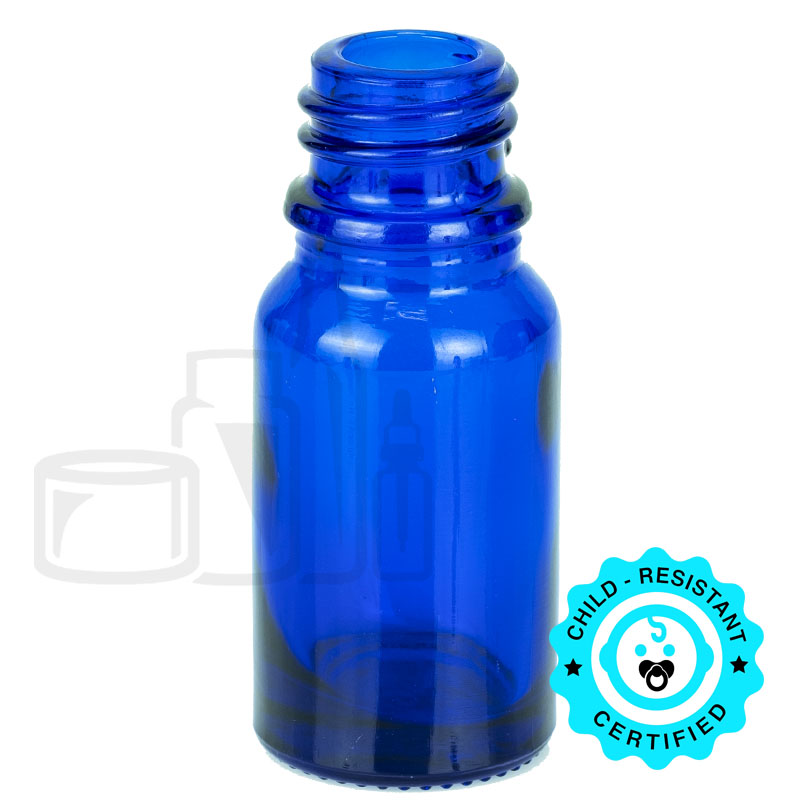 10ml Cobalt Blue Glass Euro Round Bottle 18-415(540/case)