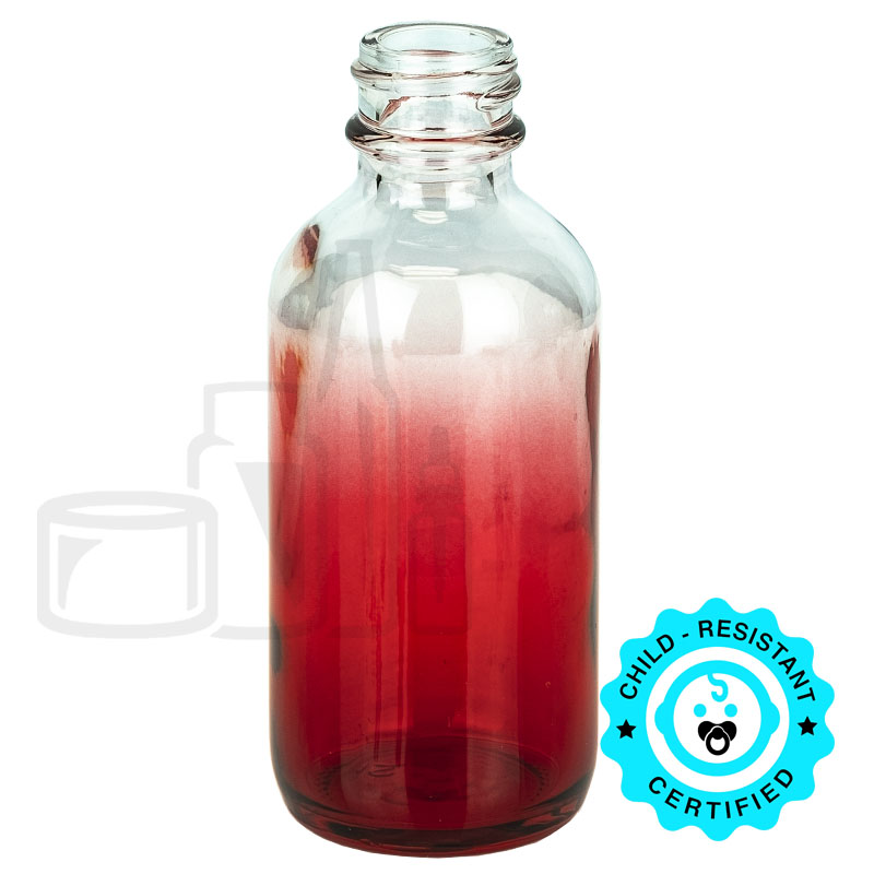 2oz Faded Red Glass Bottle 20-400(240/cs)