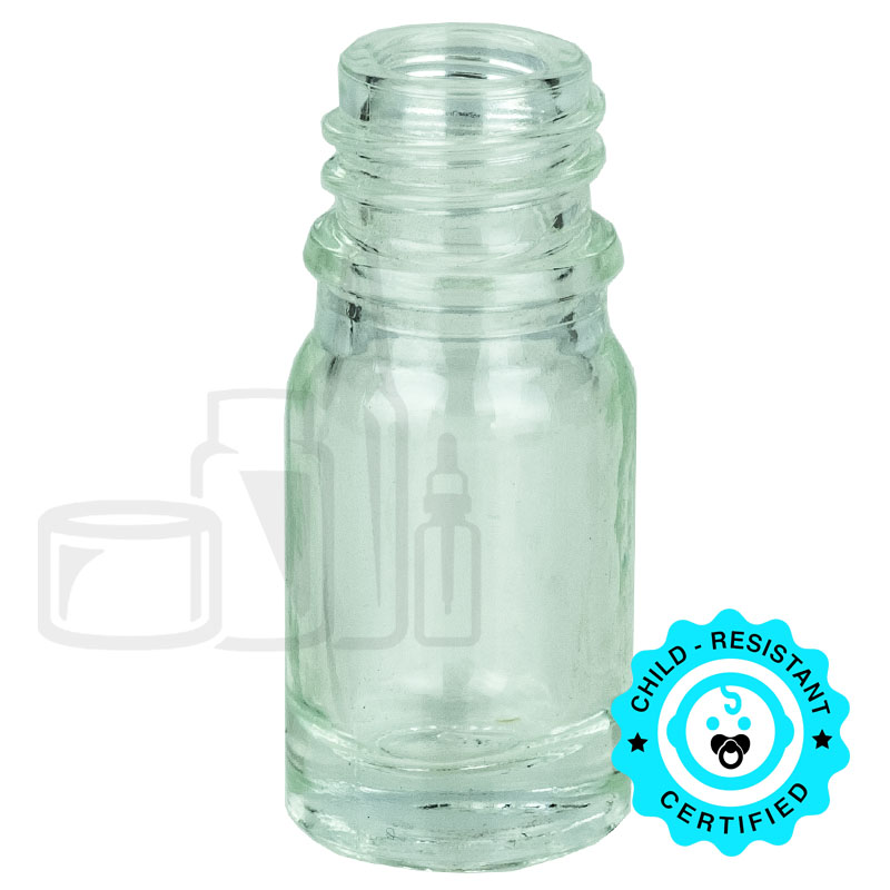 5ml Clear Glass Euro Bottle 18-415(765/case)