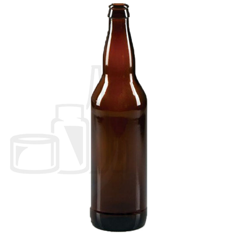 22oz AMBER Long Neck Bomber Beer Bottle