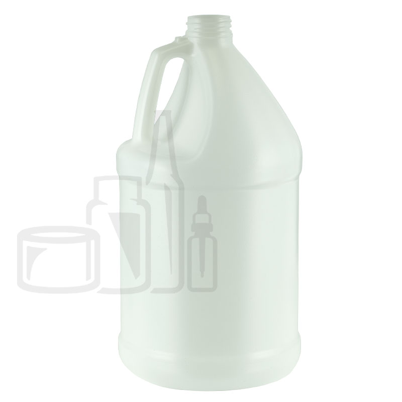 128 oz (1 Gallon) Brown HDPE Plastic Industrial Round Bottle, 38-400, 4x1,  120 Gram, Kraft Box