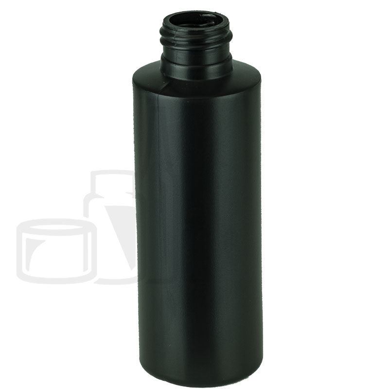 4oz HDPE Black Cylinder Bottle 24-410(550/case)