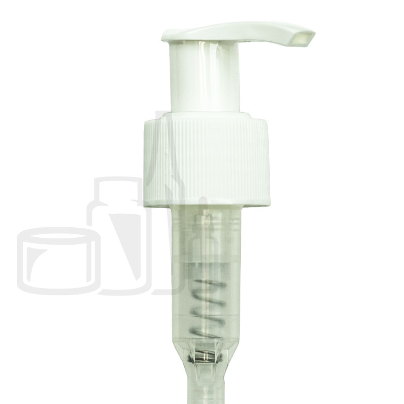 Lotion Pump - 24/410 - White - Ribbed - Lock Up - 6.25(1000/case)