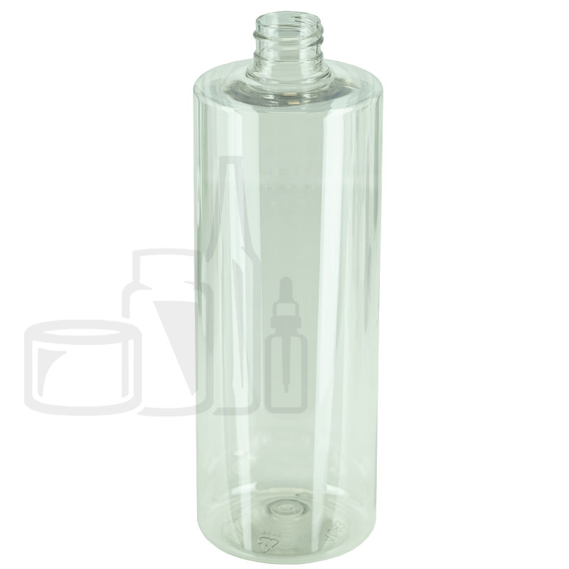 500ml Clear PET Plastic Metric Oblong Bottle with 28-400 Neck Finish(147/case)