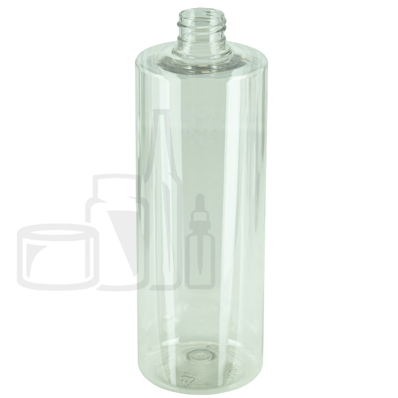 17oz (500ml) Cylinder Clear PET Bottle 24-410(102/cs)