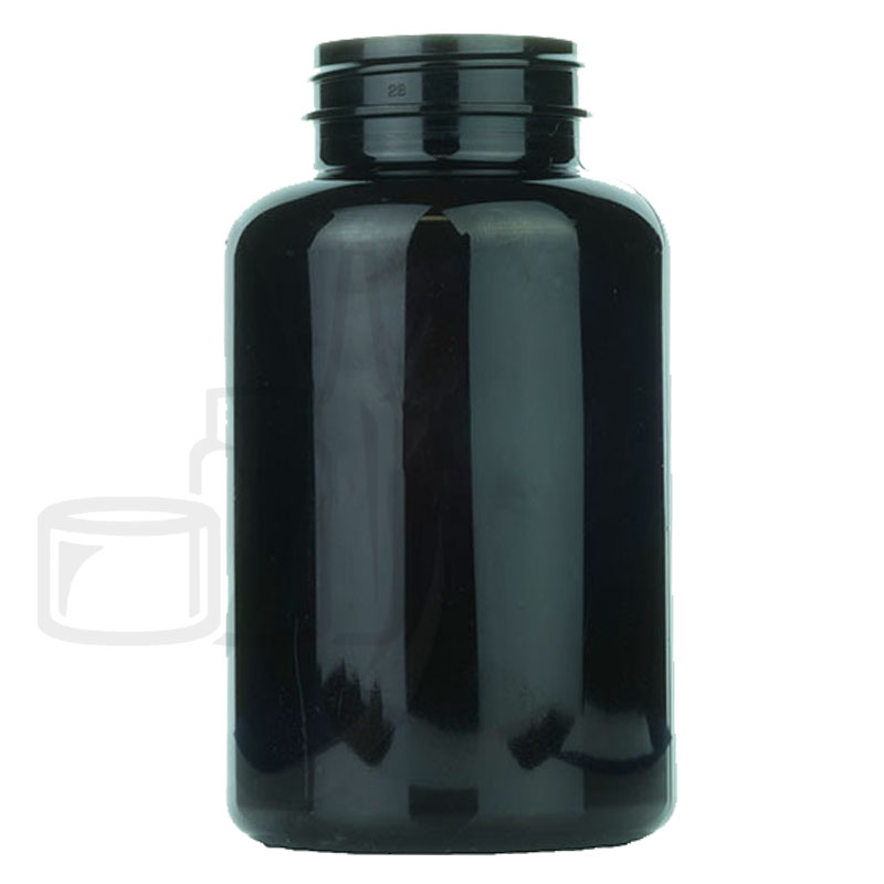 300cc Dark Amber PET Plastic Packer Bottle 45-400