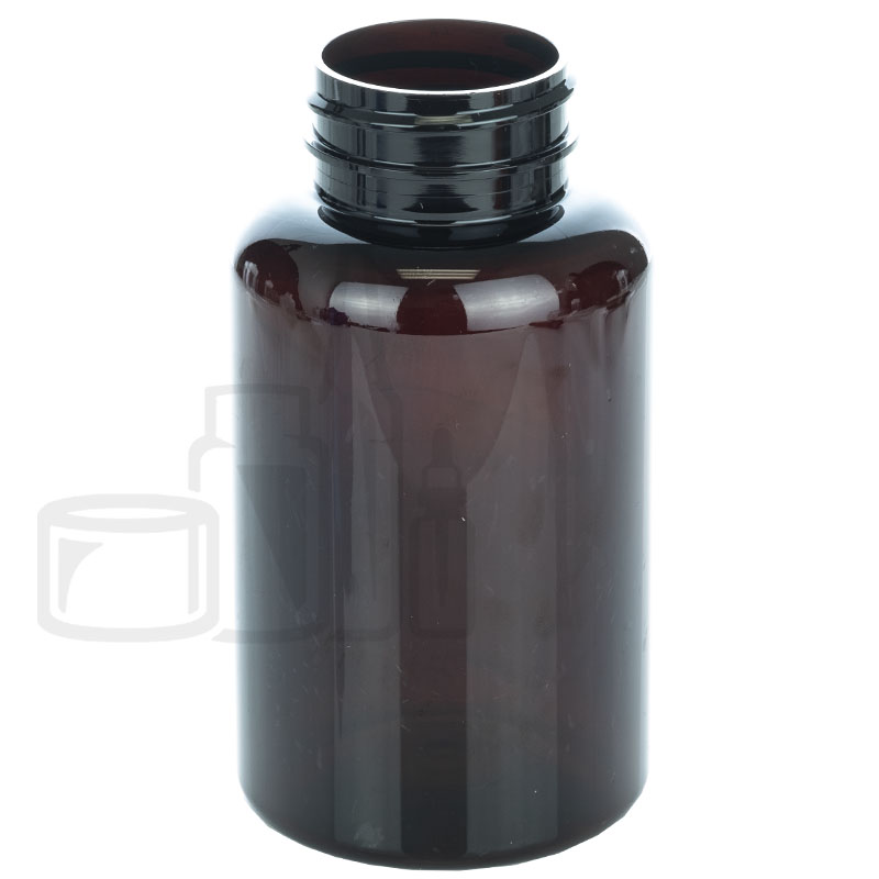 200cc Dark Amber PET Plastic Packer Bottle 38-400(285/case)