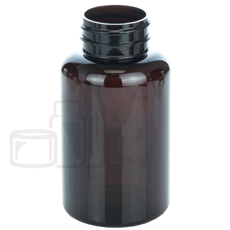200cc Dark Amber PET Plastic Packer Bottle 38-400