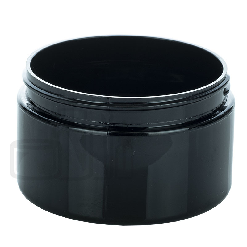 4oz Black Straight Sided Jar with 70-400(280/case)