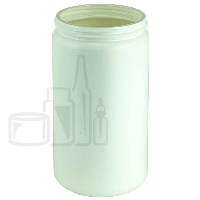 WHITE 32oz HDPE Plastic Jar 89/400(160/case)