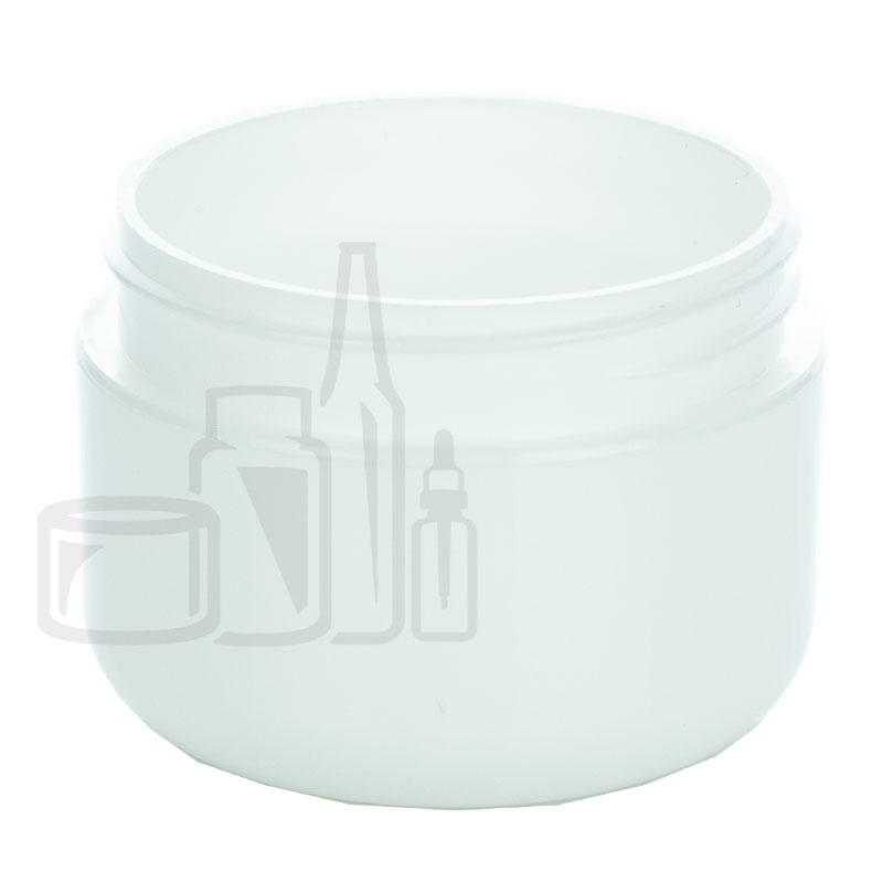 1oz Round Base Solid White PP Double Wall Jar - 53-400(576/cs)