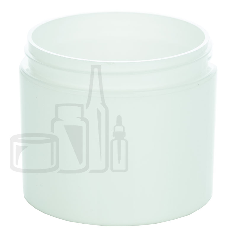 4oz Straight Base Solid White PP Double Wall Jar - 70-400(128/cs)