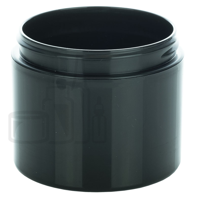 4oz Straight Base Solid Black PP Double Wall Jar - 70-400