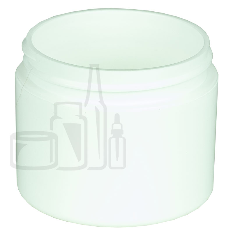 2oz Straight Base Solid White PP Double Wall Jar - 58-400(384/case)