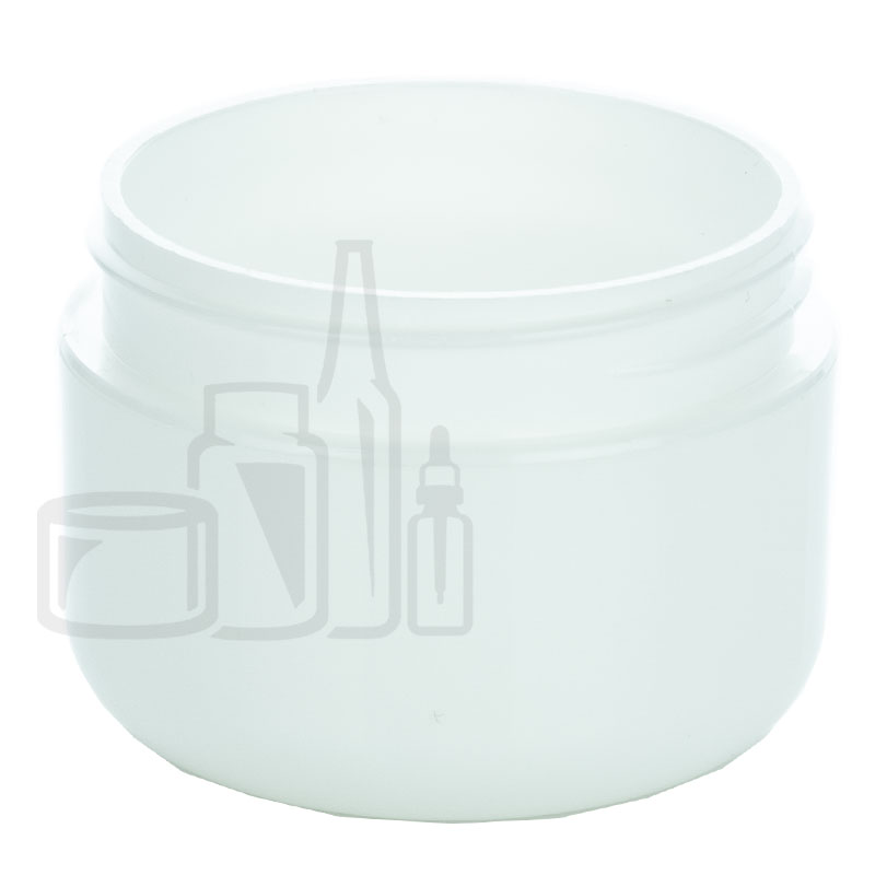 1oz Round Base Solid White PP Double Wall Jar - 53-400