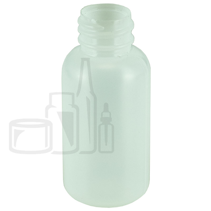 1oz HDPE Plastic Boston Round Bottle 20-400