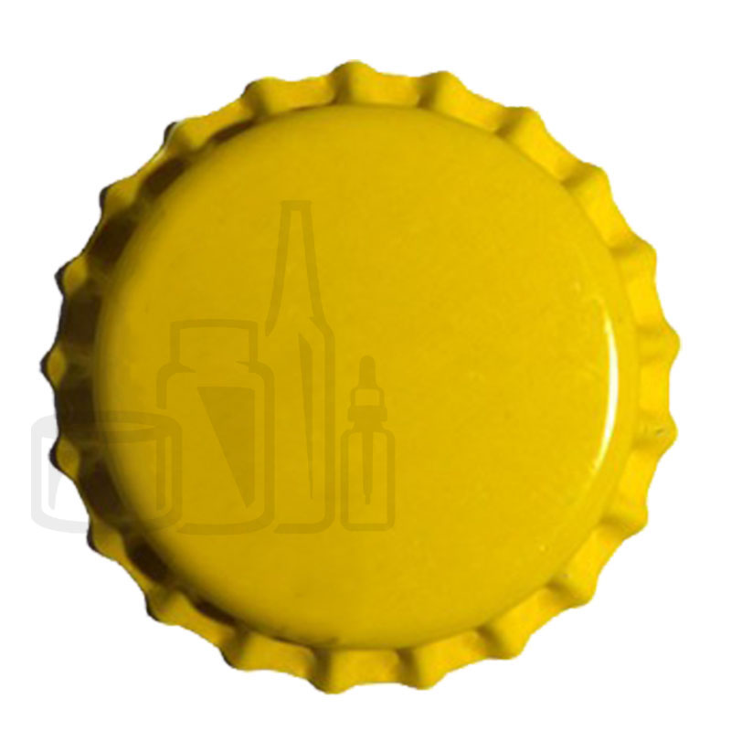 Beer Bottle Cap Yellow Pry-off