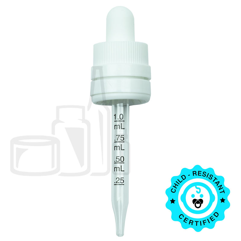 CRC/TE Super Dropper - White with Measurement Markings on Pipette - 77mm 18-415(1400/case)