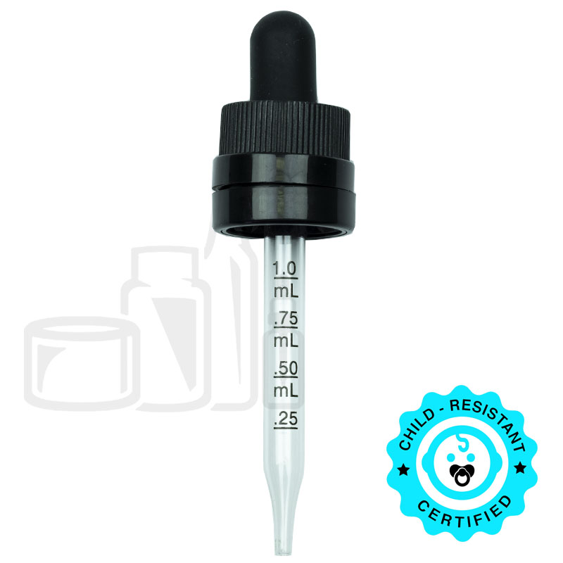 CRC/TE (CRC/TE) Super Dropper - Black w/ Markings on Pipette - 77mm 18-415