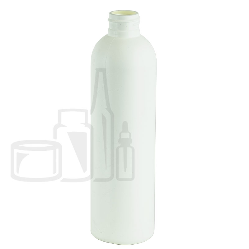 8oz HDPE Plastic White Cosmo/Bullet Bottle 24-410(468/case)