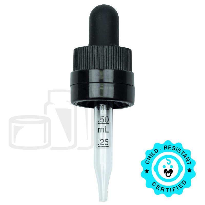 CRC/TE Super Dropper - Black w/Markings on Pipette - 58mm 18-415(1400/case)