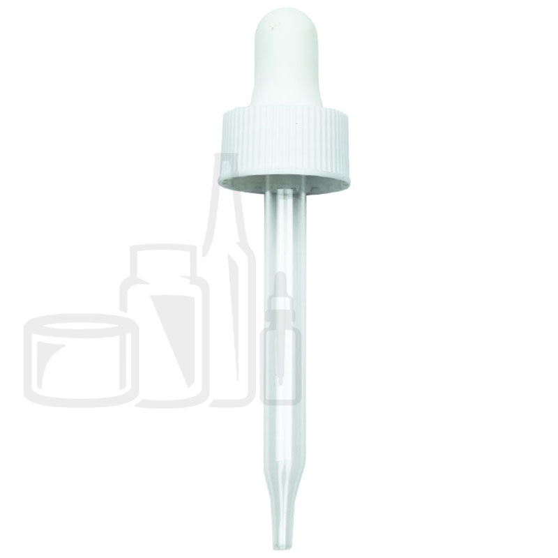 NON CRC (Child Resistant Closure) Dropper - White - 76mm 20-400