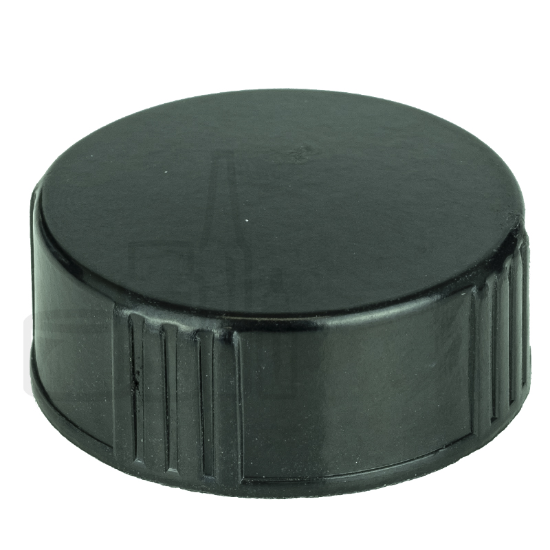 Black CT Closure Phenolic Lid w/ Polycone Liner 38-400