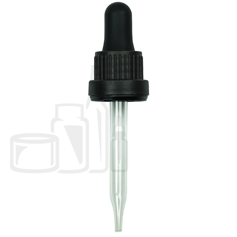 NON CRC + Tamper Evident Dropper - Black - 91mm 18-415